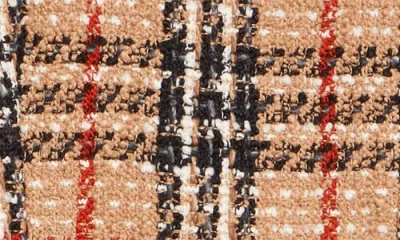 Burberry Checked-pattern Frayed Midi Dress In Multi