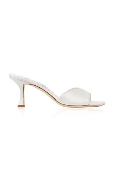 Jimmy Choo Womens Ivory Skye 70 Single-strap Leather Heeled Mules