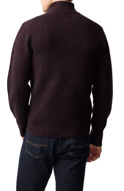 Rodd & Gunn Robbies Road Quarter Zip Sweater In Purple