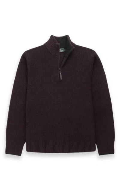 Rodd & Gunn Robbies Road Quarter Zip Sweater In Purple