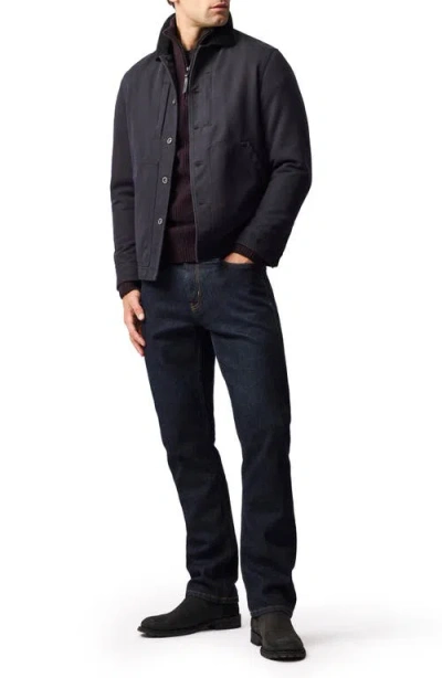 Rodd & Gunn Robbies Road Quarter Zip Sweater In Purple