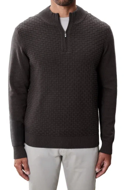 Robert Barakett Gellar Half Zip Sweater In Brown