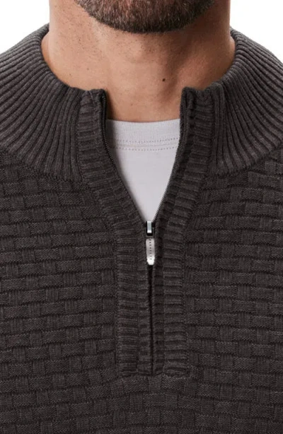 Robert Barakett Gellar Half Zip Sweater In Brown