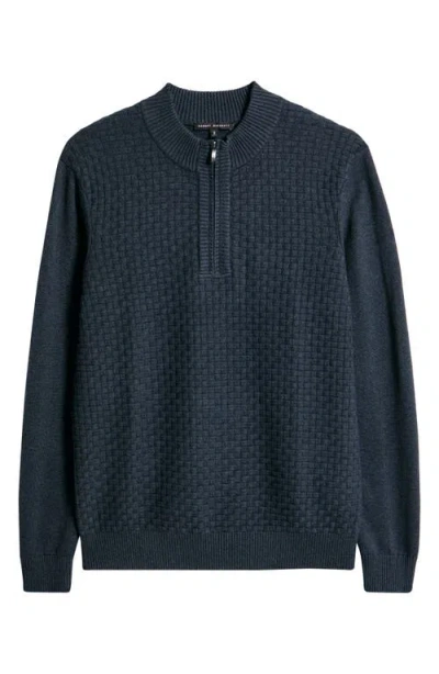 Robert Barakett Gellar Half Zip Sweater In Blue