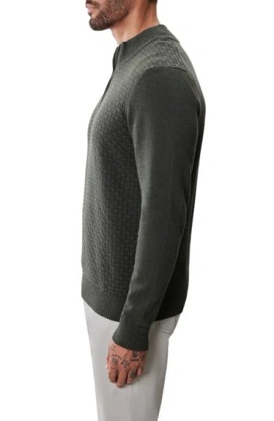Robert Barakett Gellar Half Zip Sweater In Green