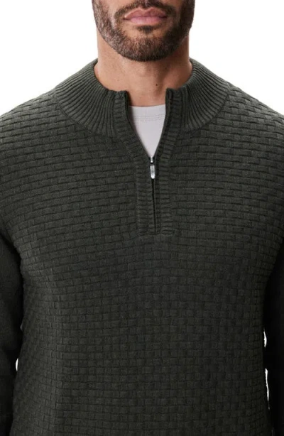 Robert Barakett Gellar Half Zip Sweater In Green