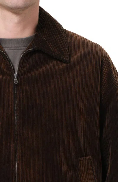 Agolde Stretch-cotton Corduroy Torres Jacket In Brown