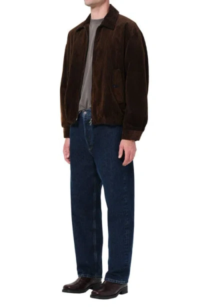 Agolde Stretch-cotton Corduroy Torres Jacket In Brown