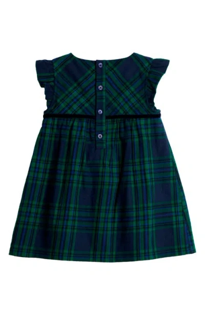 Jojo Maman Bébé Jojo Maman Bebe Tartan Dress & Long Sleeve Bodysuit Set In Green