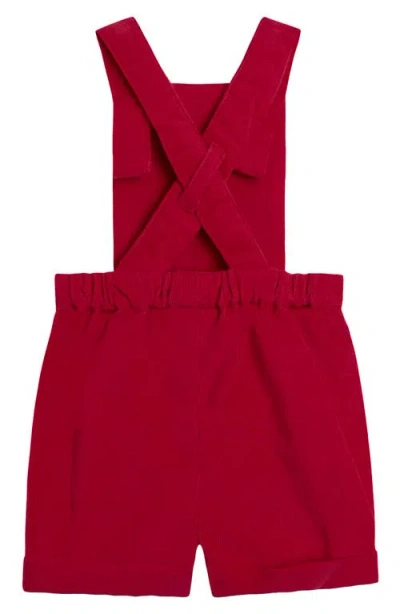 Jojo Maman Bébé Jojo Maman Bebe Smocked Overalls & Bodysuit In Burgundy