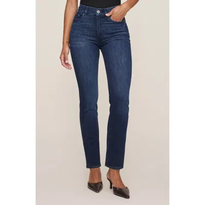Dl1961 Halle High Waist Straight Leg Instasculpt™ Jeans In Blue