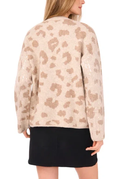 Vince Camuto Leopard Sequin Sweater In Pink