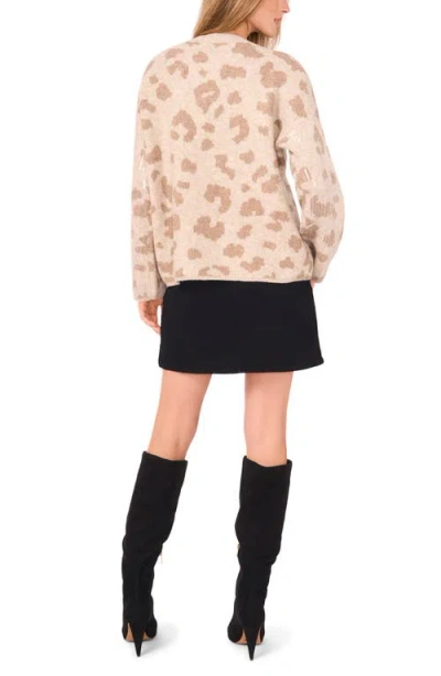 Vince Camuto Leopard Sequin Sweater In Pink