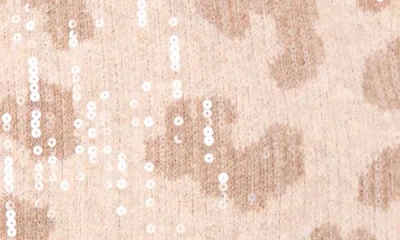 Vince Camuto Leopard Sequin Sweater In Pink