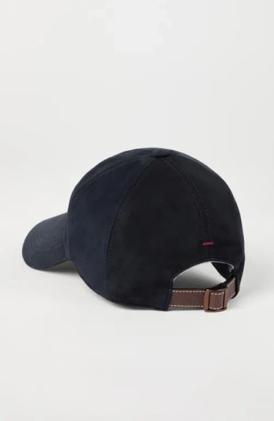 Brunello Cucinelli Embroidered Logo Baseball Cap In Blue