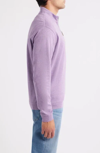 Johnnie-o Sully Quarter Zip Pullover In Brown