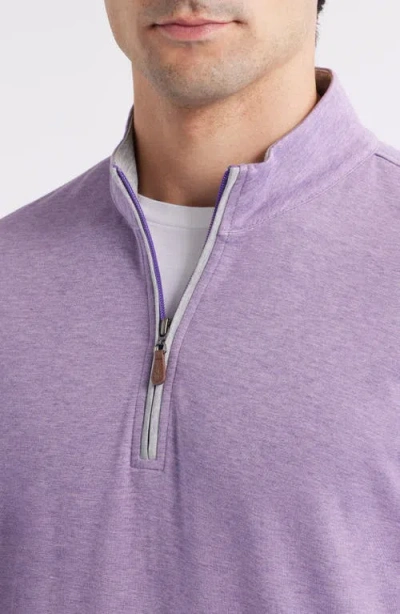 Johnnie-o Sully Quarter Zip Pullover In Brown