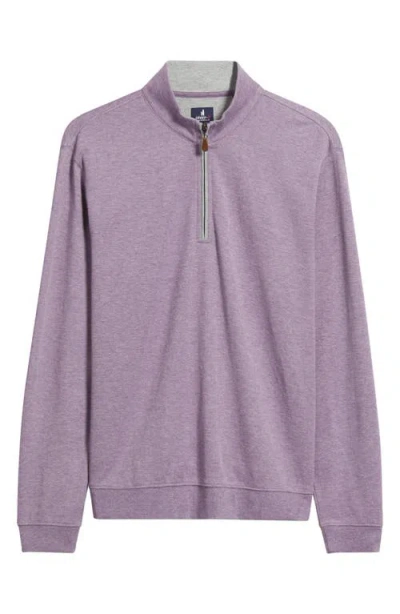 Johnnie-o Sully Quarter Zip Pullover In Brown