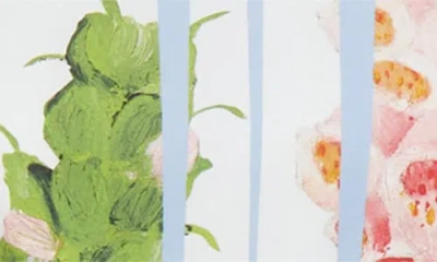 Oscar De La Renta Foxglove Sleeveless Stretch Cotton Dress In Multi