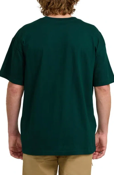 Billabong Reach The Peak Adventure Division Organic Cotton Graphic T-shirt In Green