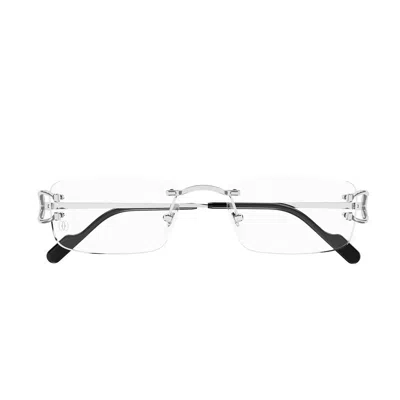 Cartier Ct0092o-002silver-shiny-transparent In Metallic