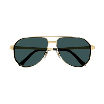 Cartier Ct0461s Santos De Sunglasses In Green