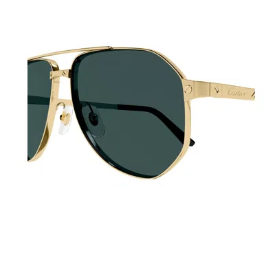 Cartier Ct0461s Santos De Sunglasses In Green