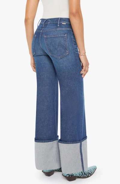 Mother Petites The Lil Hustler Roller Sneak Cuff Shoes And Riffs In Blue