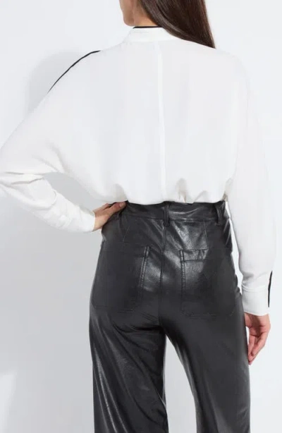 Lyssé Daphne Dolman Sleeve Bow Blouse In White