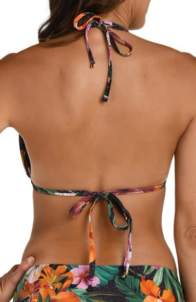 La Blanca Womens Tropical Hideaway Halter Bra Bottoms In Multi