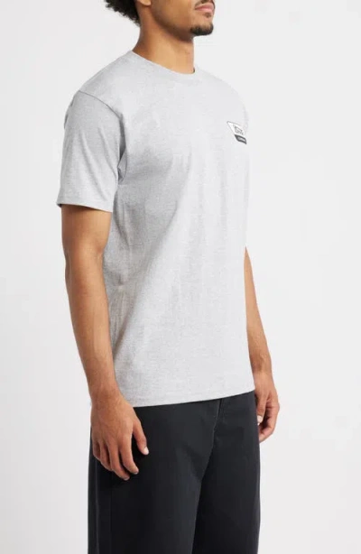 Brixton Linwood Logo Graphic T-shirt In Gray