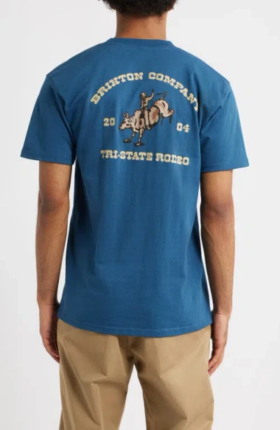 Brixton Danforth Graphic T-shirt In Blue