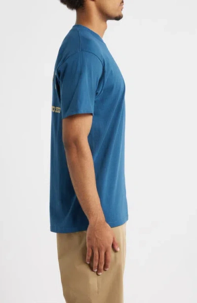 Brixton Danforth Graphic T-shirt In Blue