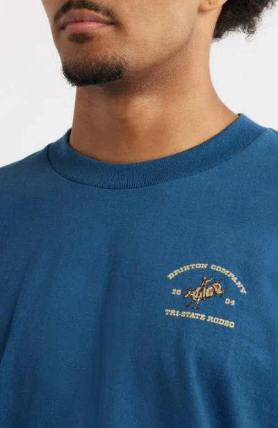 Brixton Danforth Graphic T-shirt In Blue