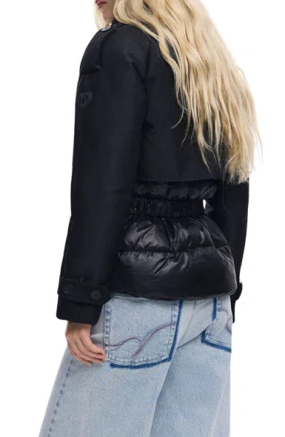Desigual Hybrid Padded Jacket In Black
