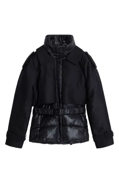 Desigual Hybrid Padded Jacket In Black
