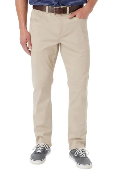 Fair Harbor Horizon Modern Fit Stretch Cotton Blend 5-pocket Pants In Brown