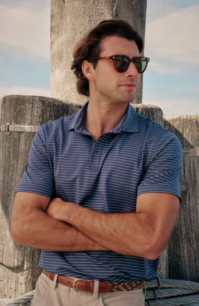 Fair Harbor Compass Performance Polo In Blue