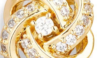 Nadri The Perfect Gift Pavé Knot Stud Earrings In Gold