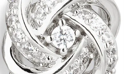 Nadri The Perfect Gift Pavé Knot Stud Earrings In Metallic