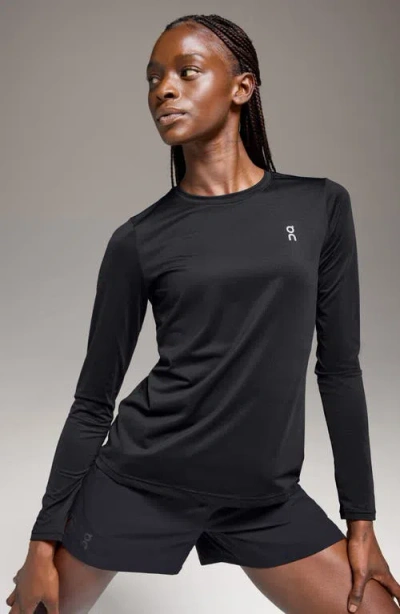 On Core Lg Sleeve Running T-shirt In Black