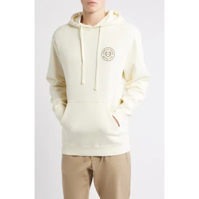 Brixton Crest Graphic Hoodie In White
