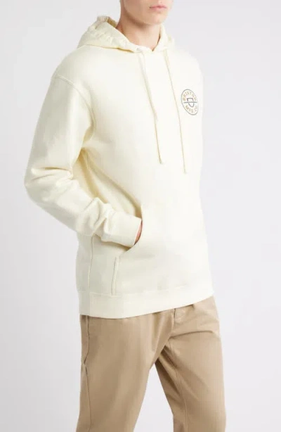 Brixton Crest Graphic Hoodie In White
