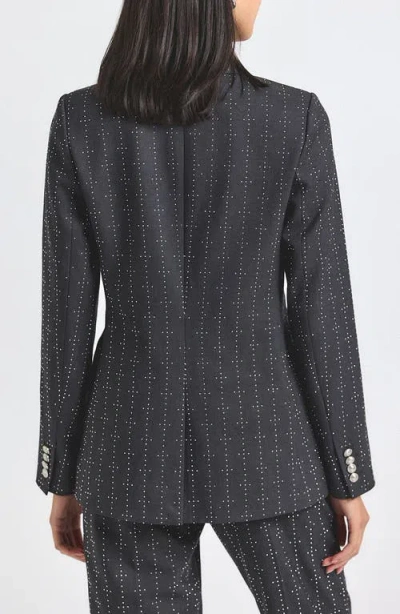 Derek Lam 10 Crosby Walter Mini Stud Double Breasted Blazer In Gray