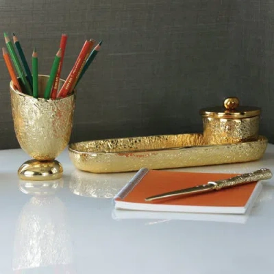 Lunares Nest Desk Tray In Gold
