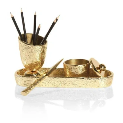 Lunares Nest Desk Tray In Gold