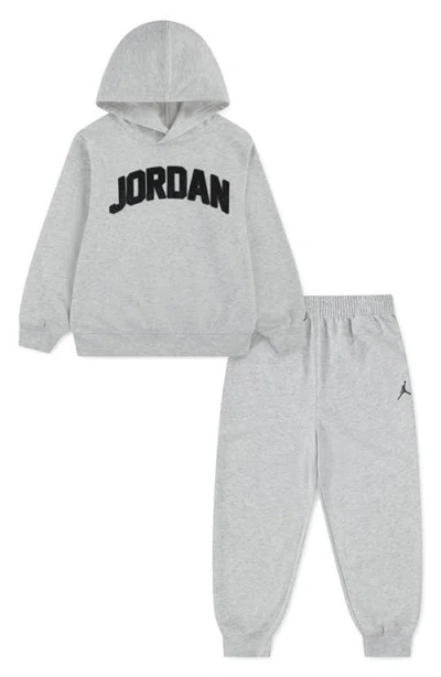 Jordan Boys 4-7 2-piece Graphic Print Hoodie And Jogger Pants Set In Gray