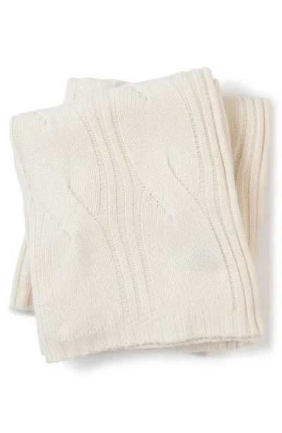 Sofia Cashmere New York Cable Knit Cashmere Throw Blanket In Neutral