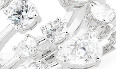 Nadri Hollywood Multi Row Cubic Zirconia Ring In Metallic
