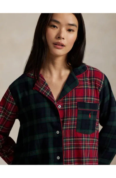 Polo Ralph Lauren Madison Plaid Cotton Pajamas In Red